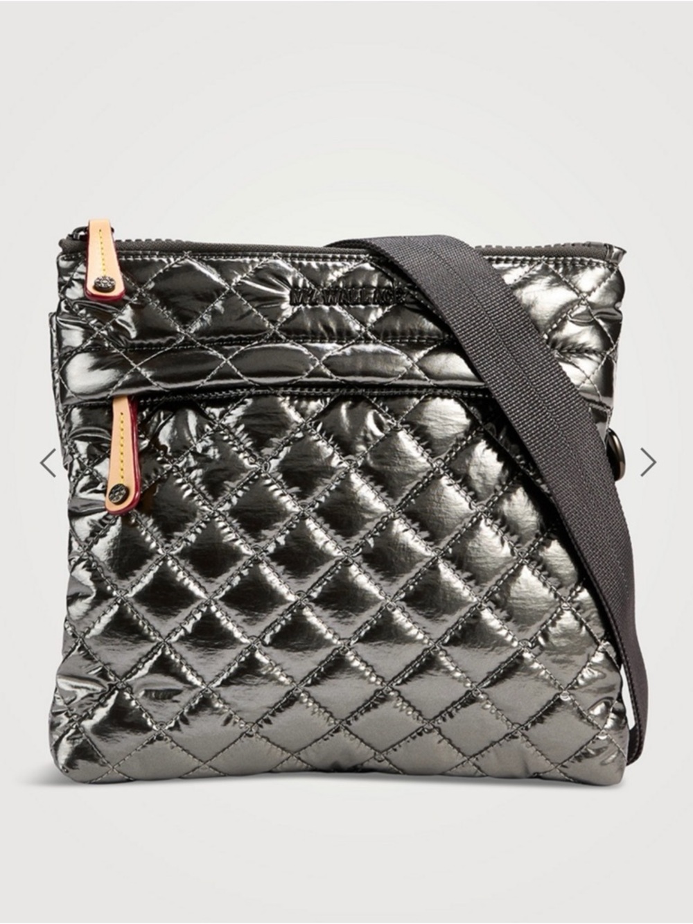 MZ Wallace Metro Flat Crossbody Bag — Pewter — New Without Tags - Picture 3 of 8